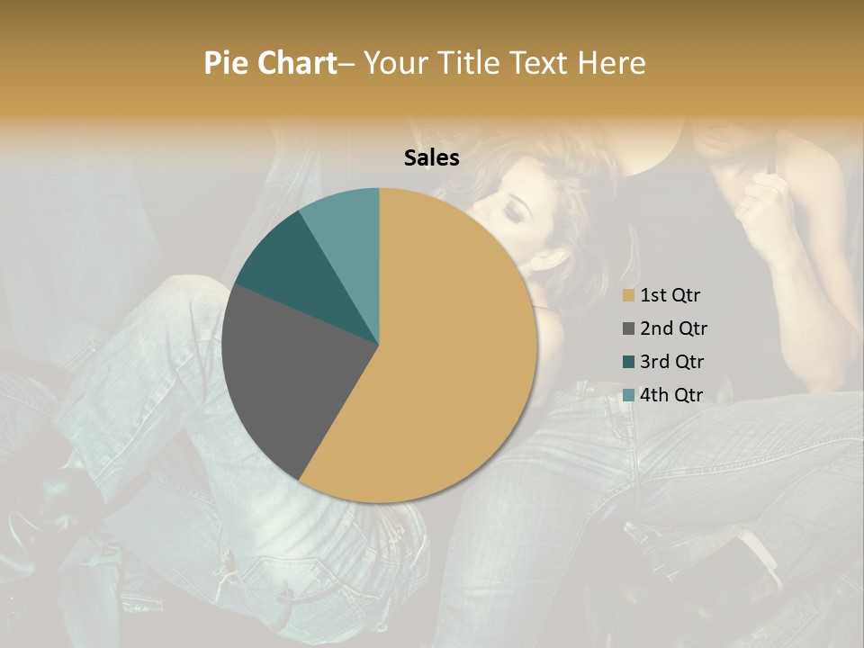 A Man And A Woman Sitting On A Couch PowerPoint Template