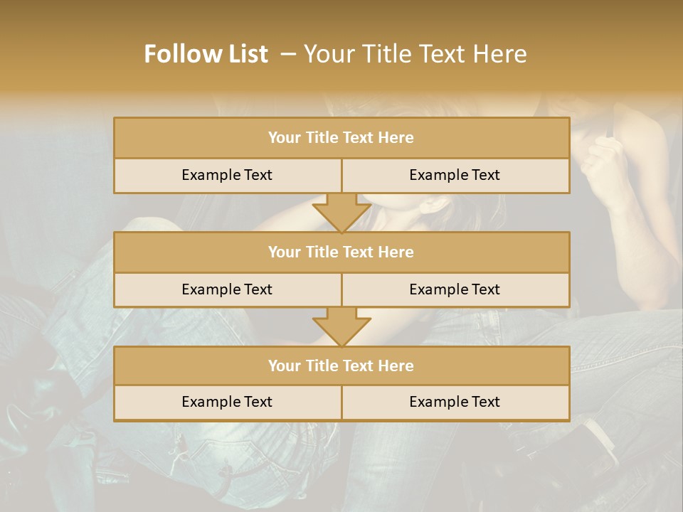 A Man And A Woman Sitting On A Couch PowerPoint Template