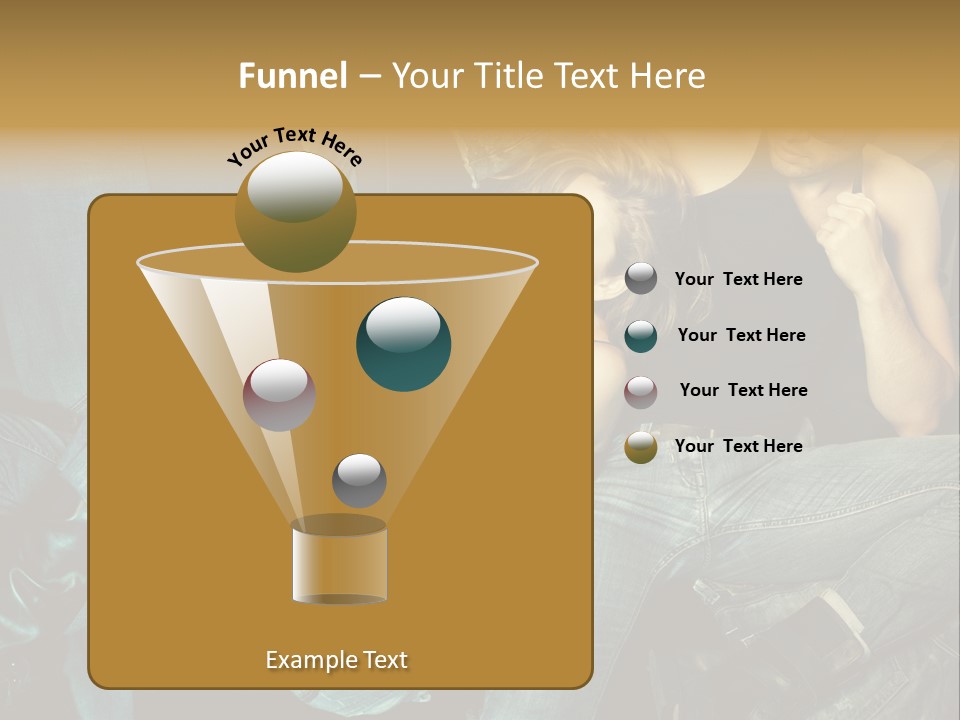 A Man And A Woman Sitting On A Couch PowerPoint Template