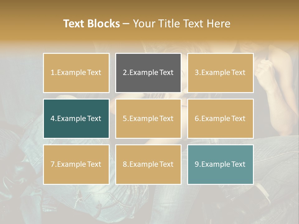 A Man And A Woman Sitting On A Couch PowerPoint Template