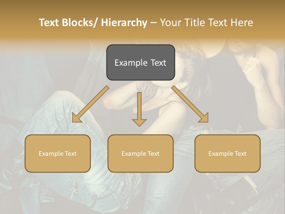 A Man And A Woman Sitting On A Couch PowerPoint Template