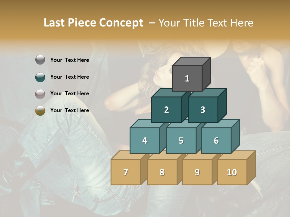 A Man And A Woman Sitting On A Couch PowerPoint Template