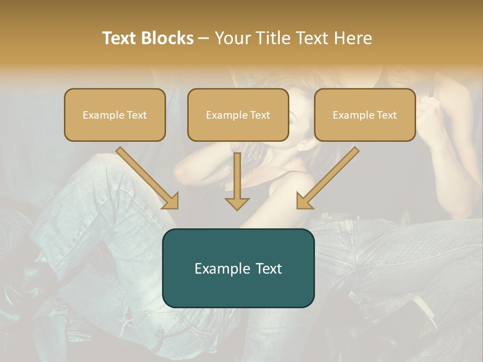 A Man And A Woman Sitting On A Couch PowerPoint Template