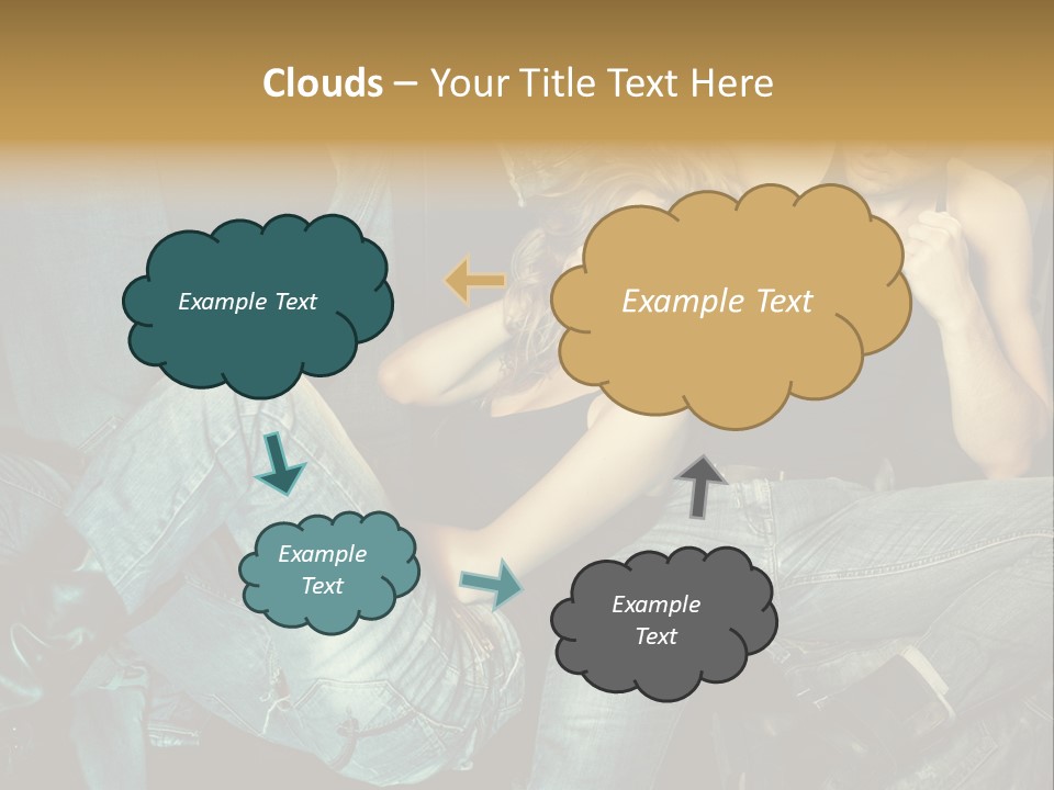 A Man And A Woman Sitting On A Couch PowerPoint Template