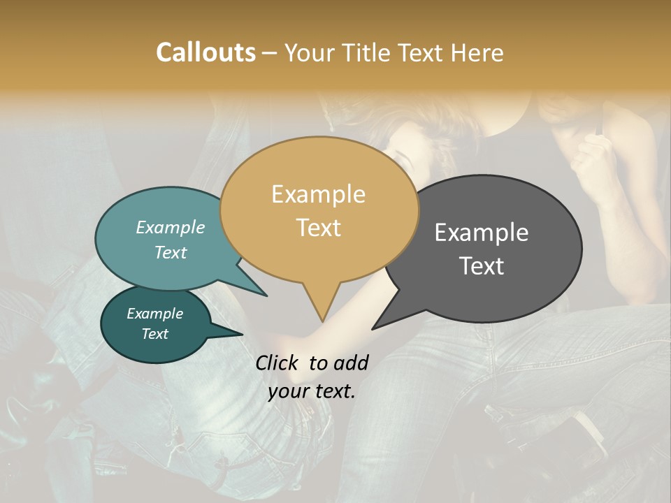 A Man And A Woman Sitting On A Couch PowerPoint Template