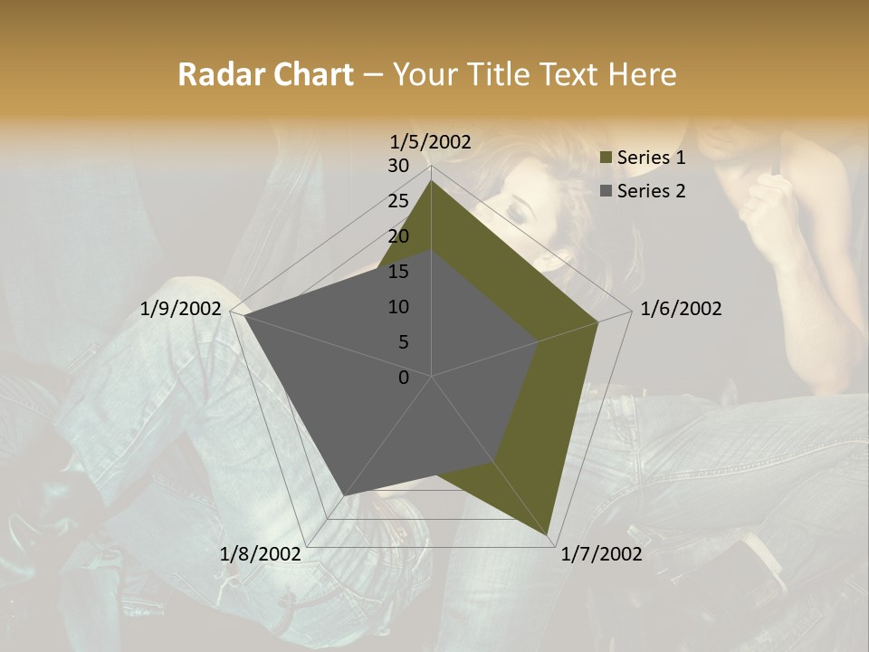 A Man And A Woman Sitting On A Couch PowerPoint Template