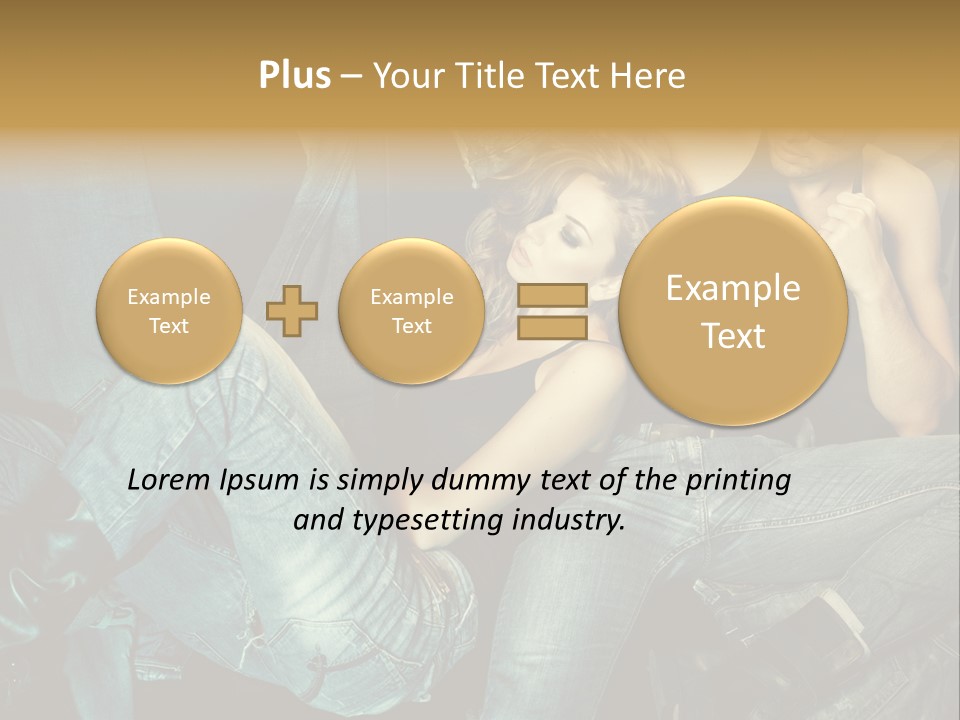 A Man And A Woman Sitting On A Couch PowerPoint Template