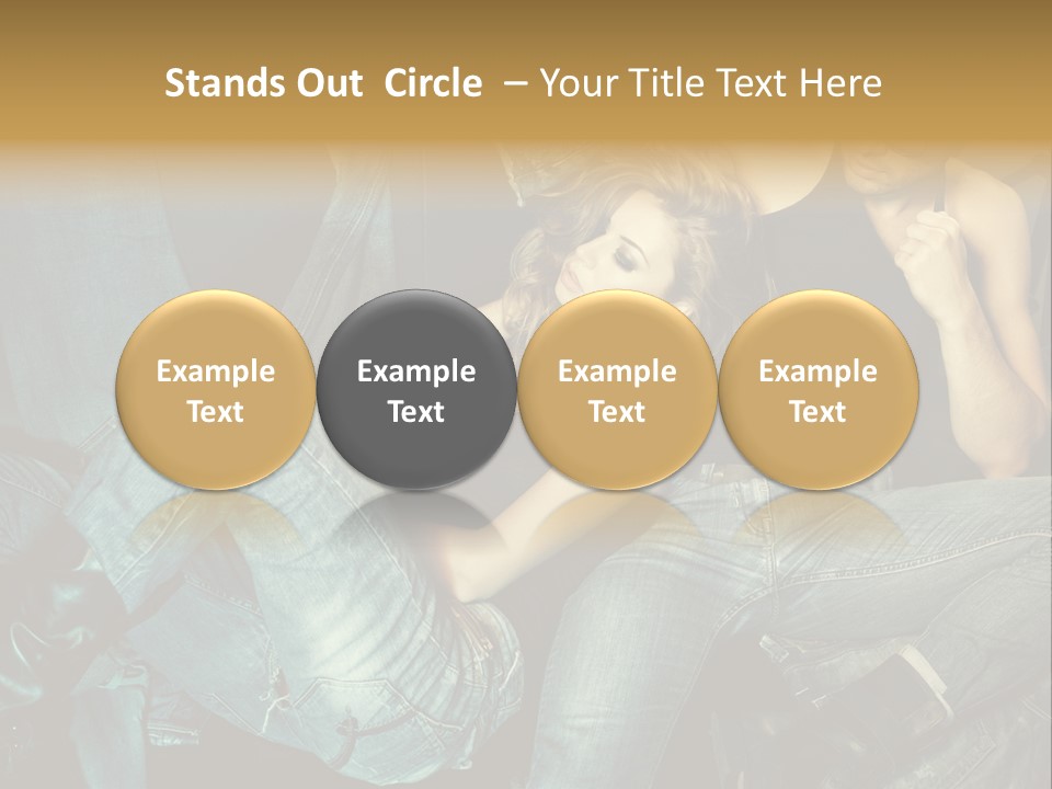 A Man And A Woman Sitting On A Couch PowerPoint Template