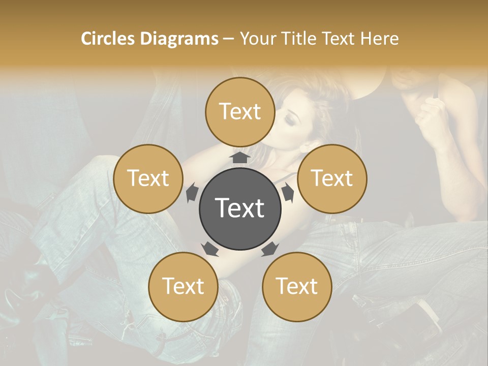 A Man And A Woman Sitting On A Couch PowerPoint Template