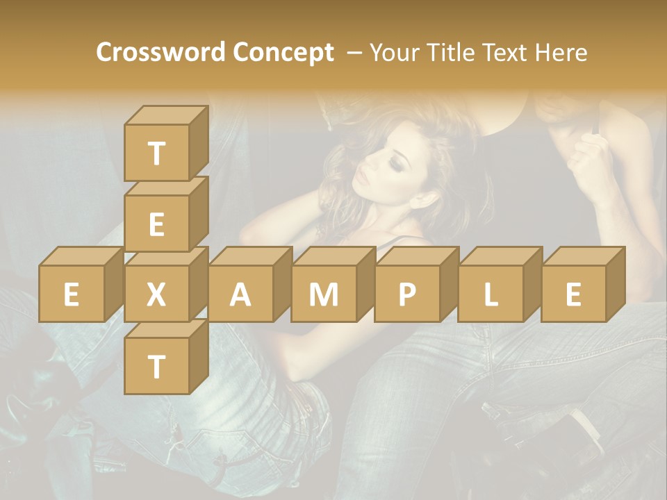 A Man And A Woman Sitting On A Couch PowerPoint Template