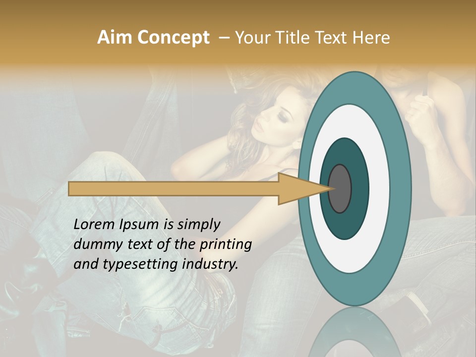 A Man And A Woman Sitting On A Couch PowerPoint Template