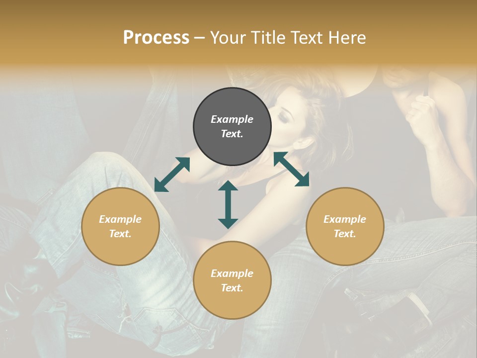 A Man And A Woman Sitting On A Couch PowerPoint Template