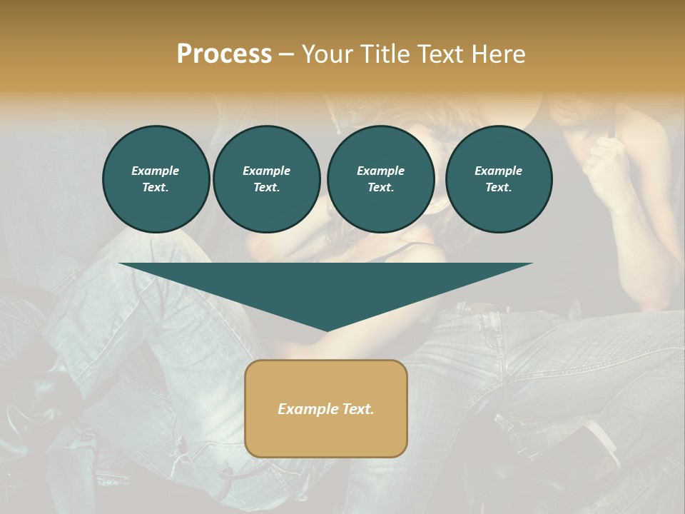 A Man And A Woman Sitting On A Couch PowerPoint Template