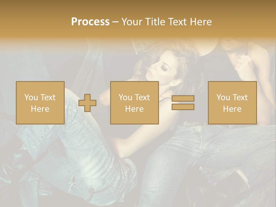 A Man And A Woman Sitting On A Couch PowerPoint Template