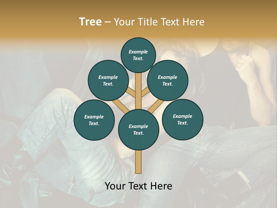 A Man And A Woman Sitting On A Couch PowerPoint Template