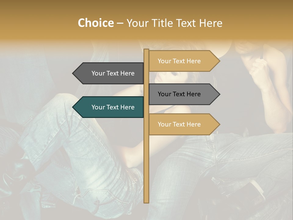 A Man And A Woman Sitting On A Couch PowerPoint Template