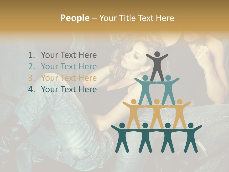 A Man And A Woman Sitting On A Couch PowerPoint Template