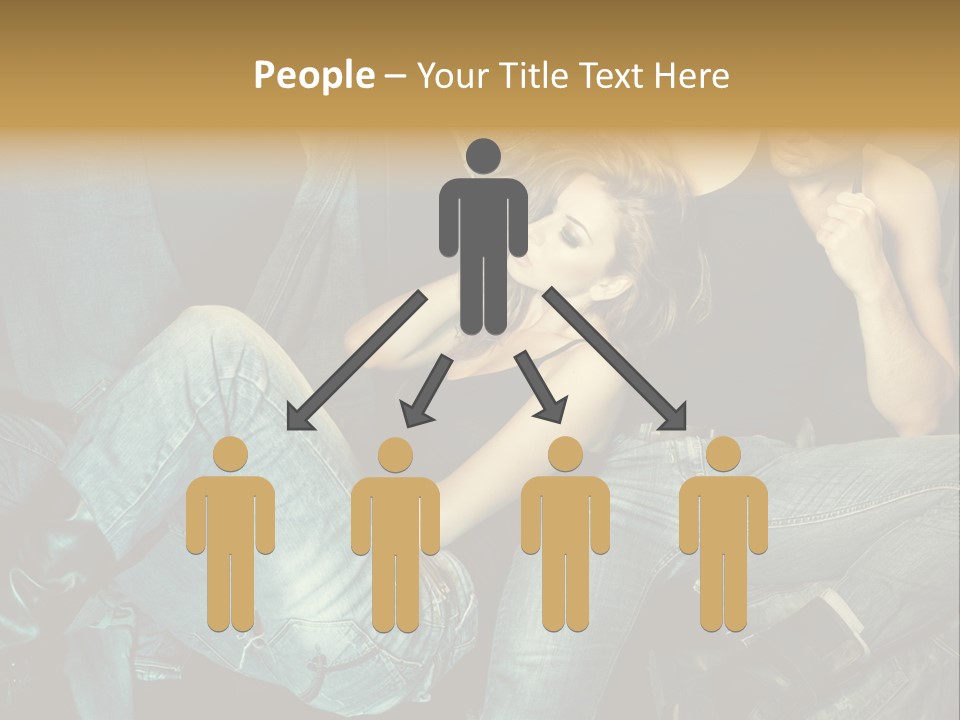 A Man And A Woman Sitting On A Couch PowerPoint Template