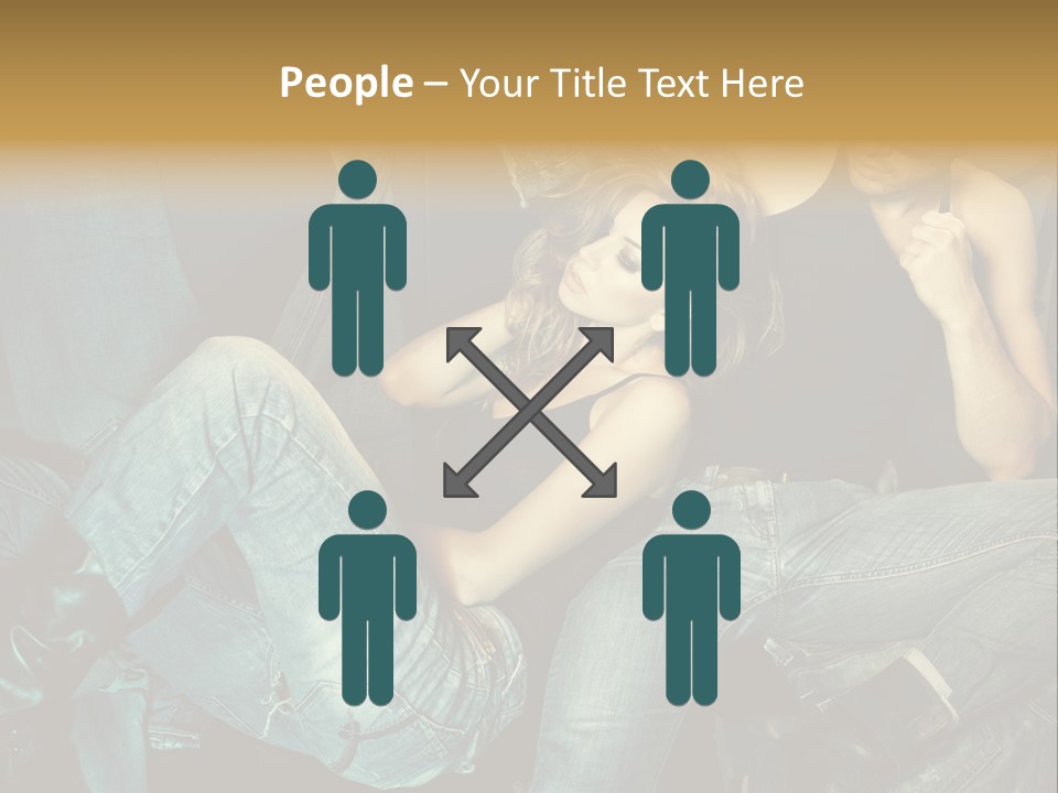 A Man And A Woman Sitting On A Couch PowerPoint Template