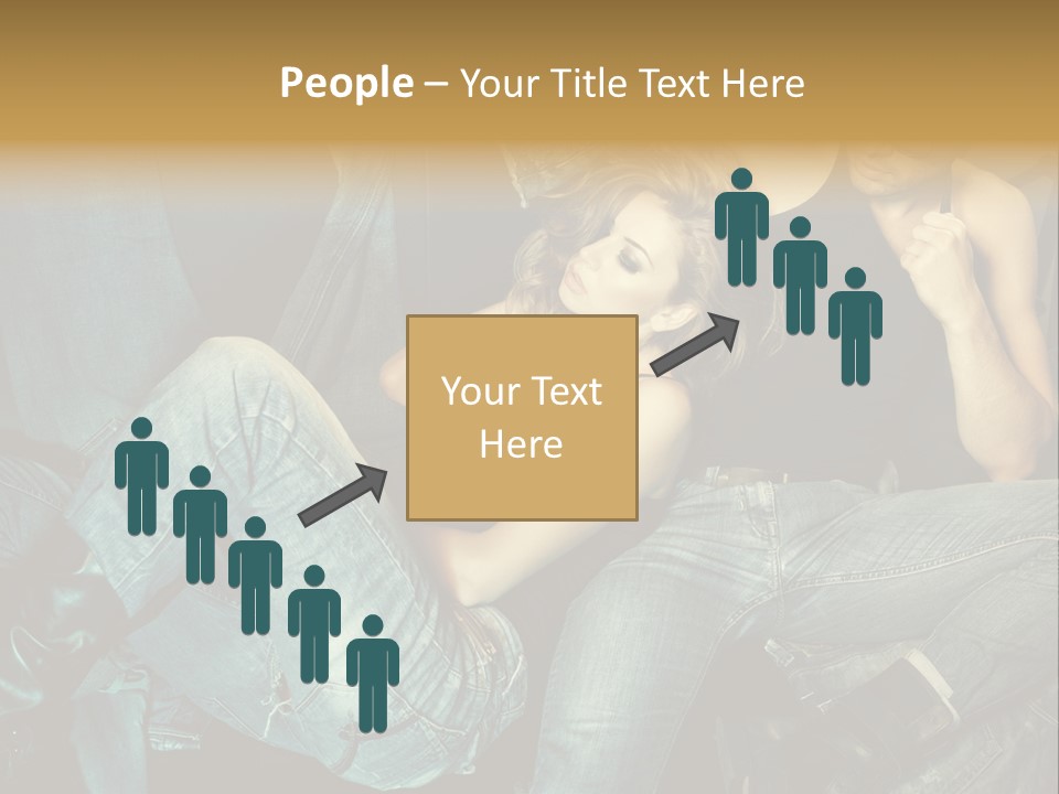 A Man And A Woman Sitting On A Couch PowerPoint Template