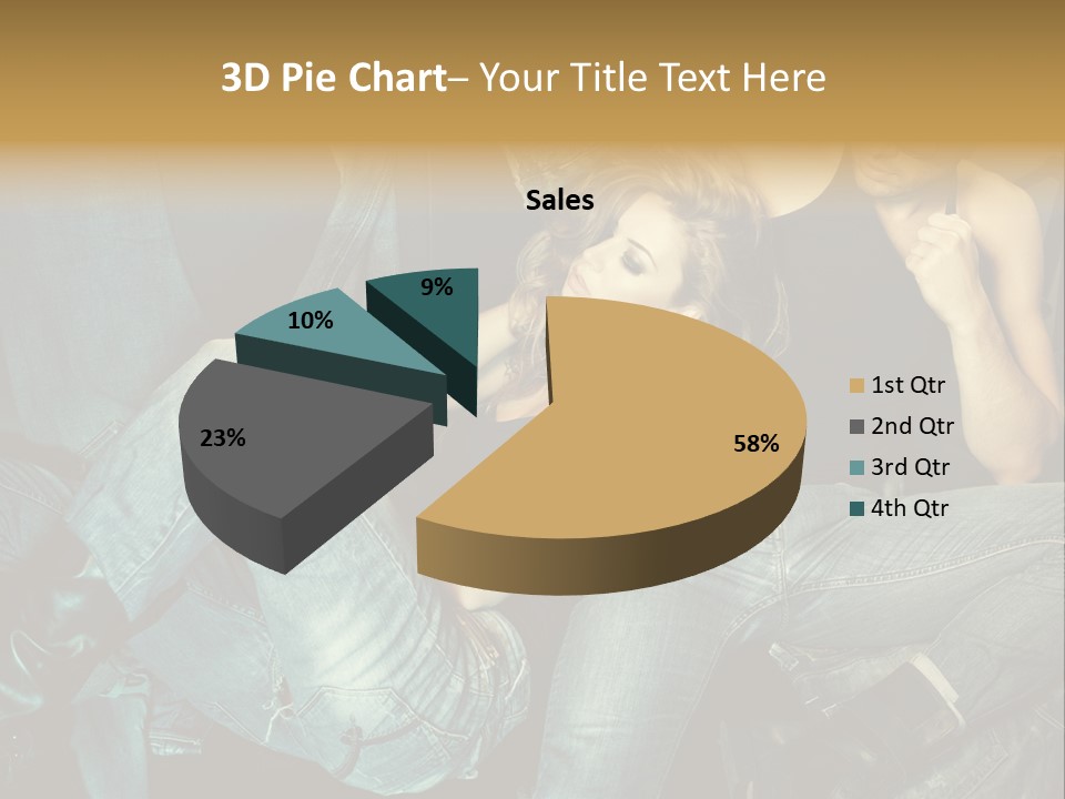 A Man And A Woman Sitting On A Couch PowerPoint Template