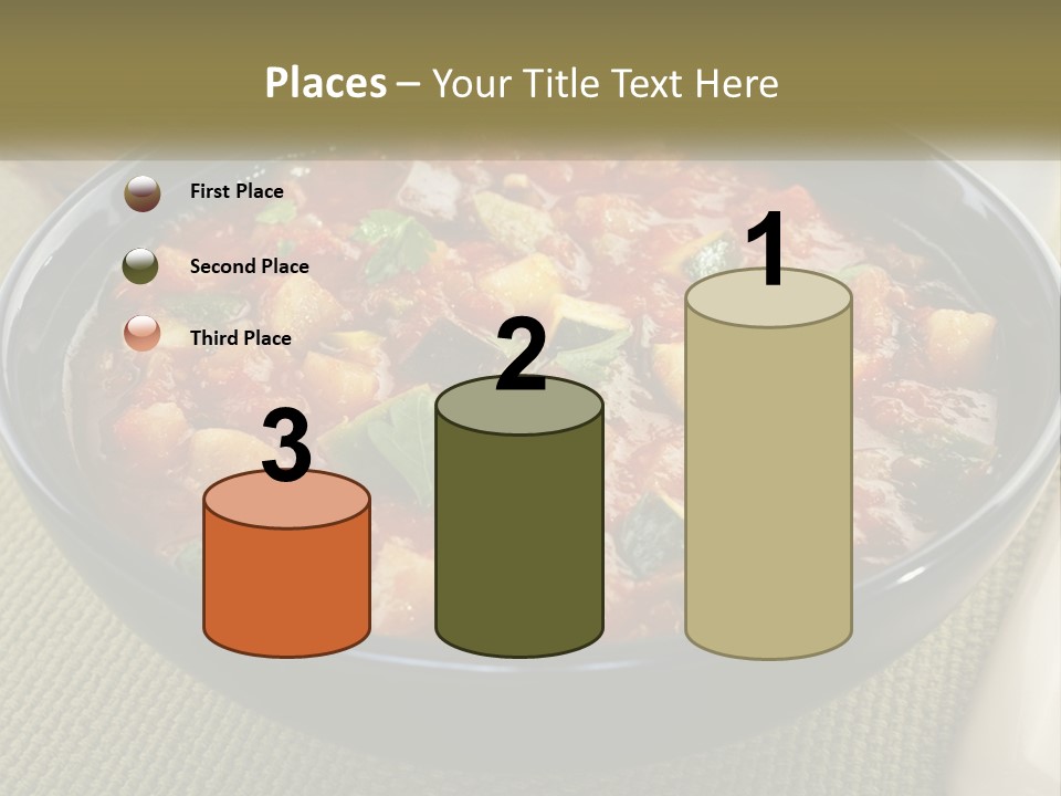 A Bowl Of Soup With Bread On The Side PowerPoint Template