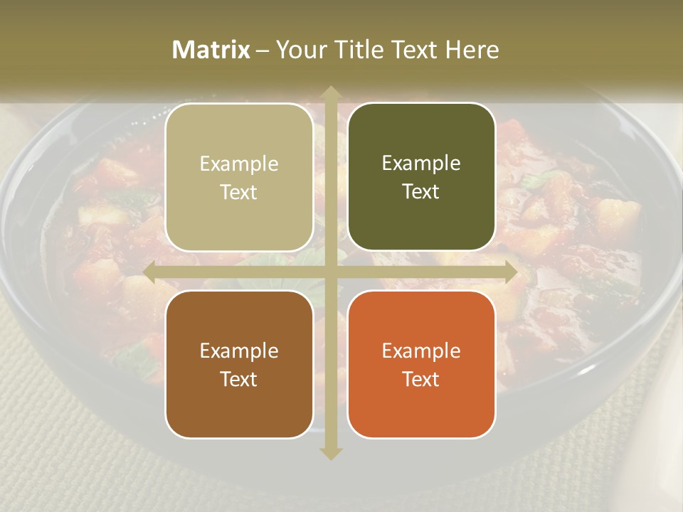 A Bowl Of Soup With Bread On The Side PowerPoint Template