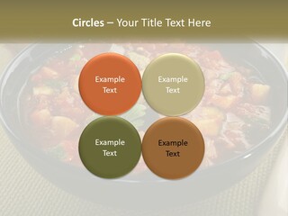 A Bowl Of Soup With Bread On The Side PowerPoint Template