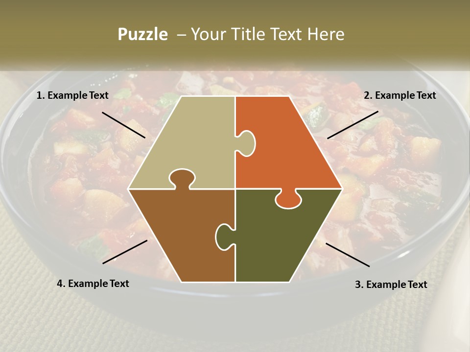 A Bowl Of Soup With Bread On The Side PowerPoint Template