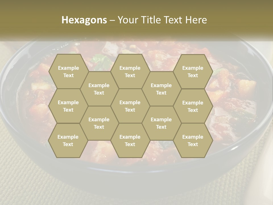 A Bowl Of Soup With Bread On The Side PowerPoint Template