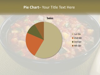 A Bowl Of Soup With Bread On The Side PowerPoint Template