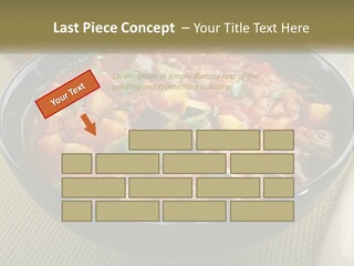 A Bowl Of Soup With Bread On The Side PowerPoint Template