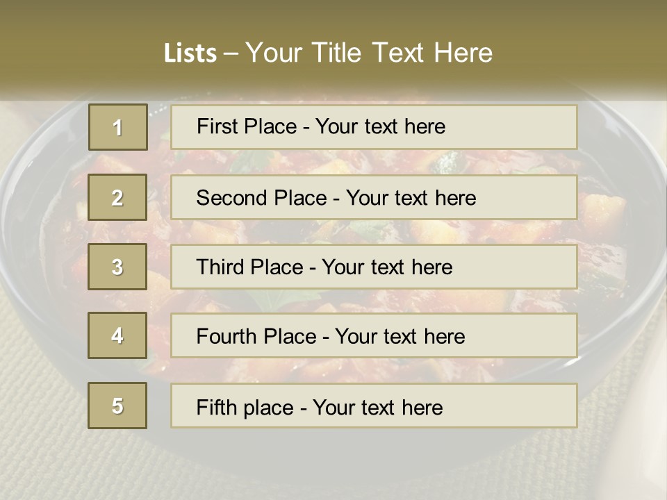 A Bowl Of Soup With Bread On The Side PowerPoint Template