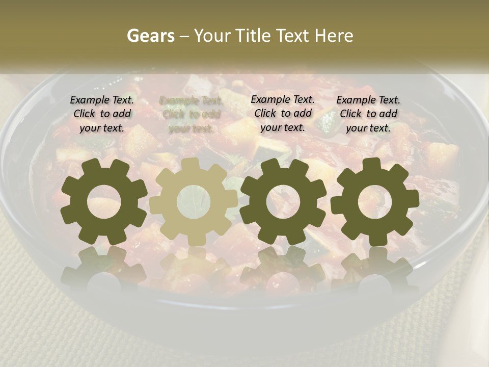 A Bowl Of Soup With Bread On The Side PowerPoint Template