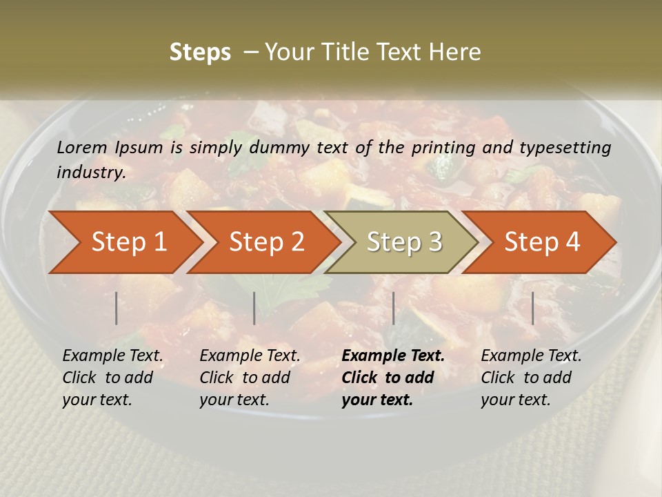 A Bowl Of Soup With Bread On The Side PowerPoint Template