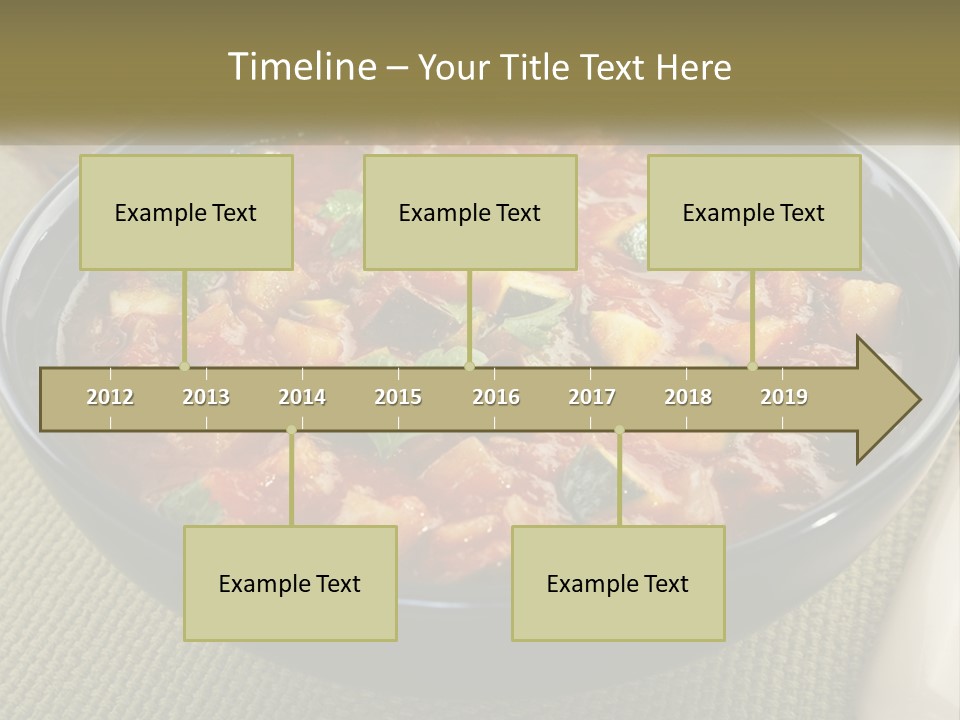 A Bowl Of Soup With Bread On The Side PowerPoint Template