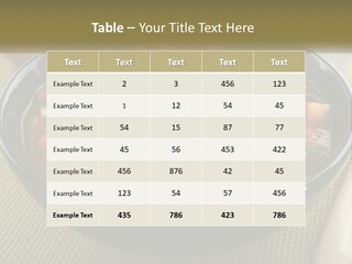 A Bowl Of Soup With Bread On The Side PowerPoint Template