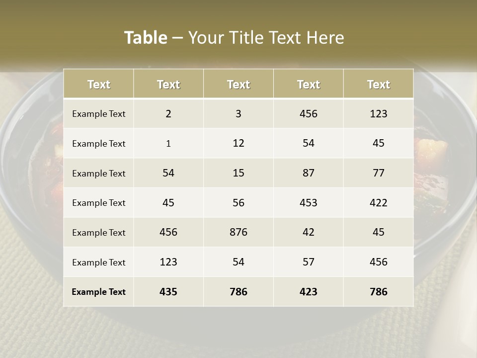A Bowl Of Soup With Bread On The Side PowerPoint Template