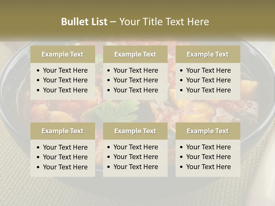 A Bowl Of Soup With Bread On The Side PowerPoint Template