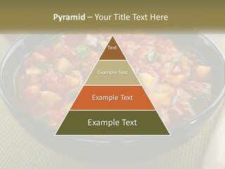 A Bowl Of Soup With Bread On The Side PowerPoint Template