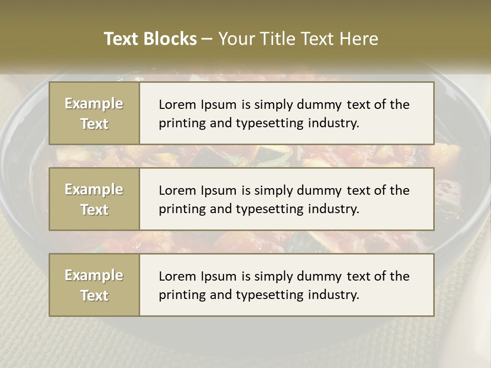 A Bowl Of Soup With Bread On The Side PowerPoint Template