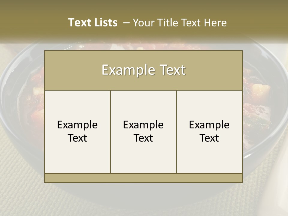 A Bowl Of Soup With Bread On The Side PowerPoint Template