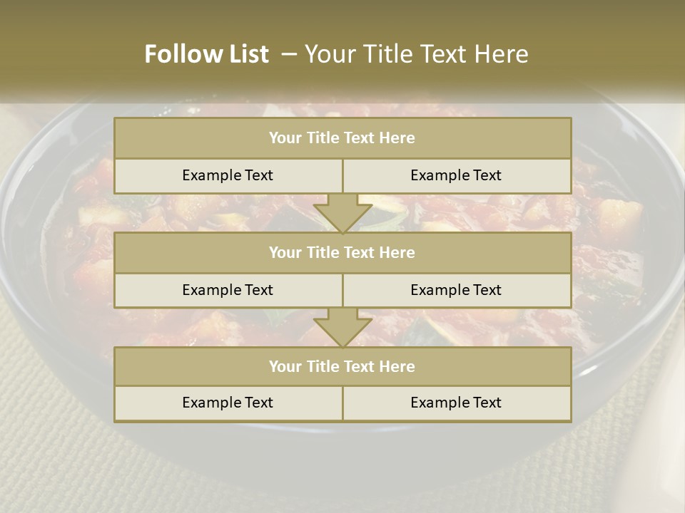 A Bowl Of Soup With Bread On The Side PowerPoint Template