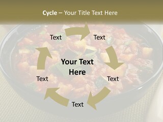 A Bowl Of Soup With Bread On The Side PowerPoint Template
