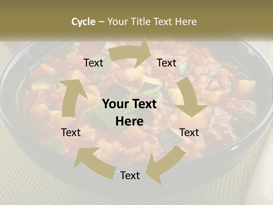 A Bowl Of Soup With Bread On The Side PowerPoint Template