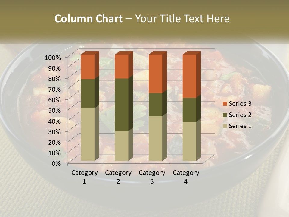 A Bowl Of Soup With Bread On The Side PowerPoint Template