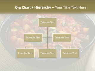 A Bowl Of Soup With Bread On The Side PowerPoint Template