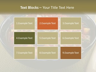 A Bowl Of Soup With Bread On The Side PowerPoint Template