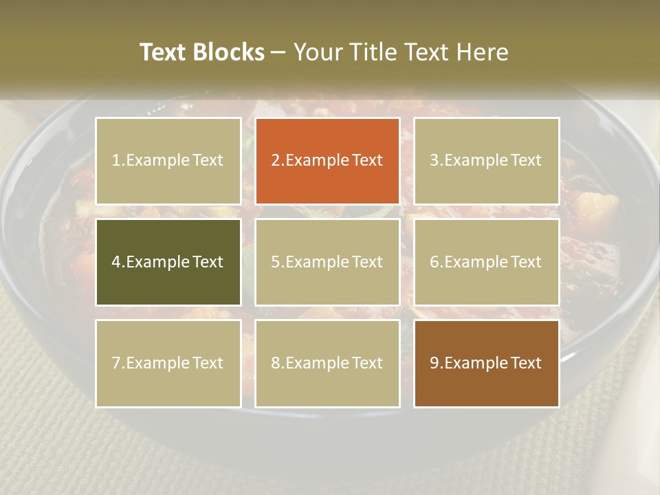 A Bowl Of Soup With Bread On The Side PowerPoint Template