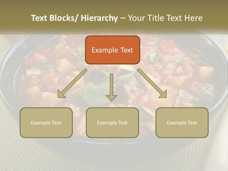 A Bowl Of Soup With Bread On The Side PowerPoint Template